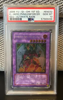 Yu-Gi-Oh! Elemental Hero Phoenix Enforcer Ultimate EOJ-EN032 1st Edition PSA 10 - Image 1