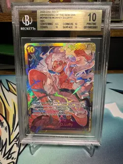 One Piece CCG Monkey.D.Luffy Awakening of the New Era SEC OP05-119 BGS 10 - Image 1