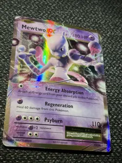 Pokemon Mewtwo EX Holo Ultra Rare TCG Card Evolutions 52/108 NM Condition - Image 4