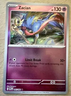 Pokemon TCG Zacian 045/094 Phantasmal Flames Reverse Holo Rare Card - Image 1