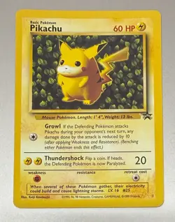 POKEMON TCG CARD IVY PIKACHU 2000 NO 1 BLACK STAR PROMO EXCELLENT PACK TO FOLDER - Image 1
