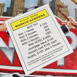 Monopoly Deluxe Edition Replacement Marvin Gardens Title Deed Card a - Image 1