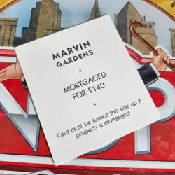 Monopoly Deluxe Edition Replacement Marvin Gardens Title Deed Card a - Image 2