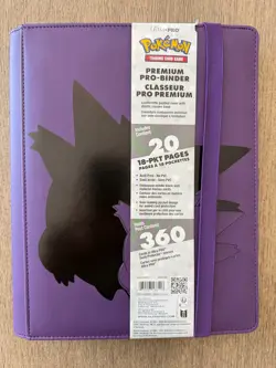 Pokemon PREMIUM Pro Binder Ultra PRO 9 Pocket holds 360 cards Gengar - Image 1