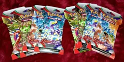 Two ART SETS Scarlet & Violet Base Set Sleeved Booster Packs Pokemon Cards - Image 1