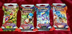 Two ART SETS Scarlet & Violet Base Set Sleeved Booster Packs Pokemon Cards - Image 5