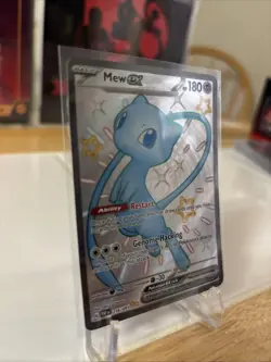 Mew EX Paldean Fates Card 216/091 Shiny Ultra Rare Full Art SV Holo Mint - Image 2