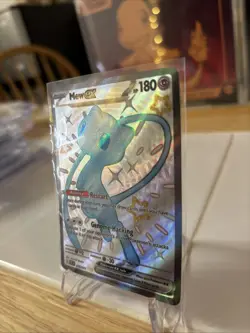 Mew EX Paldean Fates Card 216/091 Shiny Ultra Rare Full Art SV Holo Mint - Image 3