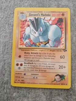Pokemon Card - Giovanni's Machoke 42/132 - Gym Challenge WOTC NM/LP Rare - Image 1