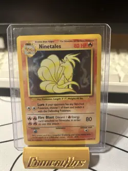 Pokemon TCG Ninetales Base Set 12/102 Holo Rare 80 HP English Card - MP - Image 1