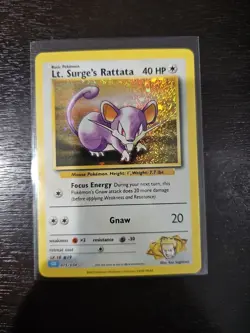 Lt. Surge's Rattata 015/034 Trading Card Game Classic Holo - Image 1