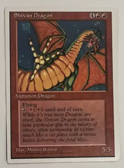 MTG 1995 Shivan Dragon Magic The Gathering NM - Image 1