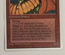 MTG 1995 Shivan Dragon Magic The Gathering NM - Image 3