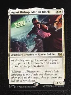 MTG Teenage Mutant Ninja Turtles Agent Bishop, Man in Black 0002 NM Rare - Image 1