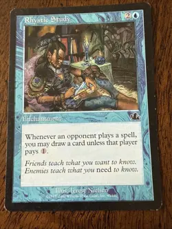 MTG Magic the Gathering Rhystic Study (45/144) Prophecy M/HP - Image 1