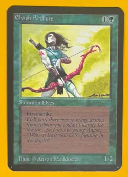 MTG ELVISH ARCHERS Alpha (OldManMTG 013-411) - Image 1