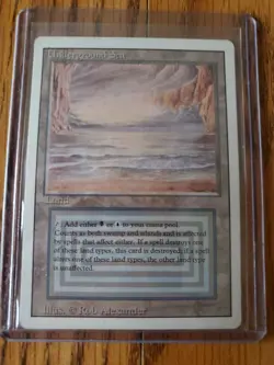 Magic The Gathering UNDERGROUND SEA REVISED (1994) Light Play READ/SEE PHOTOS - Image 1