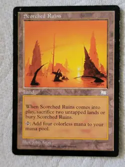 MTG MP Scorched Ruins Weatherlight Regular Magic - Image 1