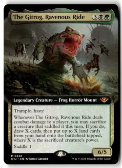 MTG - The Gitrog, Ravenous Ride (Extended Art) 352 Regular NM Outlaws of Thunder - Image 1