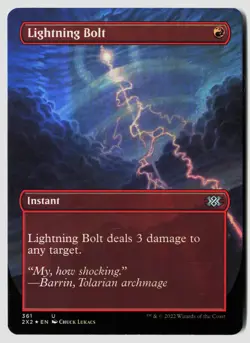 Double Masters 2022 #361 Lightning Bolt (Borderless) Foil - Image 1