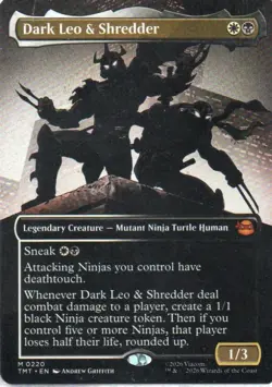MTG: Teenage Mutant Ninja Turtles: Borderless Dark Leo & Shredder: LP Condition - Image 1
