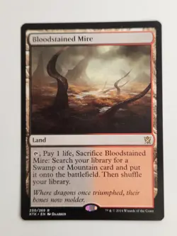 2014 Magic The Gathering MTG Bloodstained Mire Khans Of Tarkir - Image 1