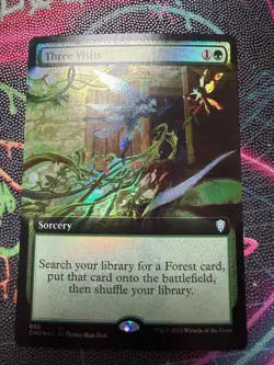 MTG Commander Legends #686 Three Visits (Extended Art) FOIL (CMR) - Image 1