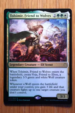 Tolsimir, Friend to Wolves FOIL / War of the Spark *NM* English Magic MTG Wolf - Image 1