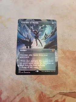 Crucible Of Worlds Borderless Foil Double Masters 2022 MTG NM - Image 1