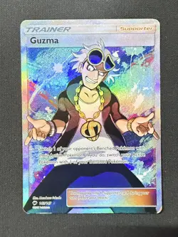 Guzma 143/147 Burning Shadows SM3 Full Art Trainer Pokemon Card NM - Image 1