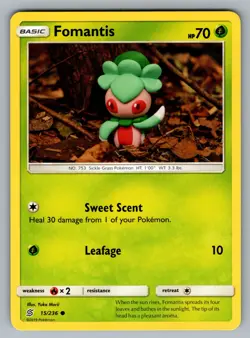 Fomantis Common SM - Unified Minds 15/236 Pokemon NM - Image 1