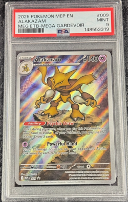 2025 POKEMON MEP EN ALAKAZAM MEG ETB- MEGA GARDEVOIR #009 MINT 💎 PSA 9 - Image 1