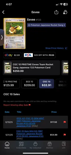 Pokemon - 1997 Eevee Rocket Gang - CGC GEM MINT 10 - Vintage - All-Time Pokemon - Image 2