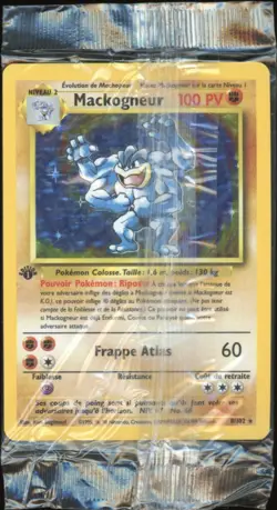 1999 Pokemon FRENCH 1st Edition Base Set Mackogneur-Machamp Holo 8/102 SEALED #1 - Image 1