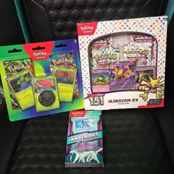 🔥Pokemon 151 Alakazam Box + Knock Out Collection + Blister pack Sealed lot. - Image 1