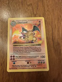 1999 Pokemon Base Set Shadowless #4 Charizard Holo Ungraded - Image 1