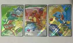 Pokemon TCG First Partner Illustration Collection Series 1 Kanto GEN 1 Starters - Image 1