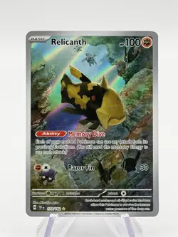 Pokemon TCG Relicanth 173/162 Scarlet & Violet Temporal Forces Illustration - Image 1