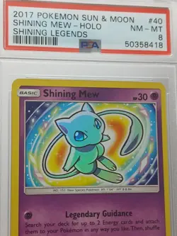 Shining Mew Holo PSA 8 Pokemon Sun And Moon Shining Legends 40/73 - Image 2