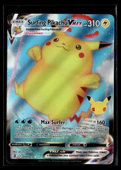 Pokemon TCG Celebrations #009/025 Surfing Pikachu VMAX - Image 1