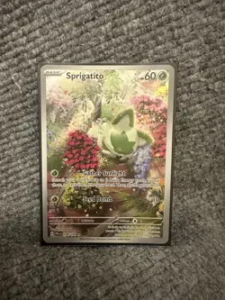 Pokemon Sprigatito Full Art Illustration Rare Holo 196/193 Paldea Evolved - Image 1