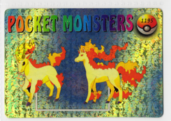 Ponyta Rapidash Holo Pokemon Vintage Pocket Monsters Vending Prism Sticker #1195 - Image 1