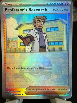 POKEMON PROFESSOR'S RESEARCH 122/131 HOLOFOIL POKEBALL PRISMATIC EVOLUTIONS NM - Image 1