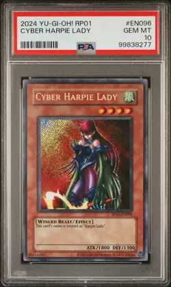 Cyber Harpie Lady RP01-EN096 Retro Pack Unlimited PSA 10 Pop 6 - Image 1