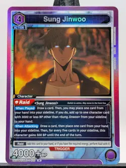 Union Arena Sung Jinwoo Action Rare Foil Trigger 4000+BP UE17BT/SLG-1-020 EN - Image 1