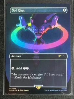 Magic the Gathering MTG Sonic Secret Lair Sol Ring Rainbow Foil SP 2 - Image 1