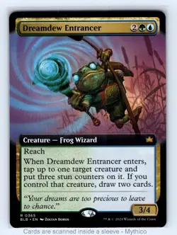 MTG Dreamdew Entrancer EXTENDED ART - Bloomburrow BLB Frog - Image 1