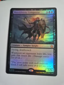 FOIL Bloodthirsty Conqueror [Foundations] NM MTG #058 - Image 1