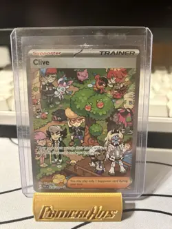 Pokemon Clive Trainer Supporter Full Art Holo 236/091 SV-Paldean Fates English - Image 1