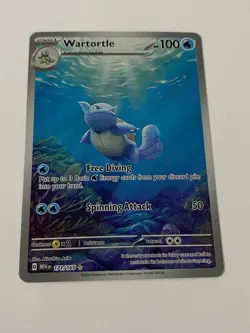 Pokemon TCG Scarlet & Violet 151 Wartortle 171/165 Illustration Rare Holo NM - Image 1
